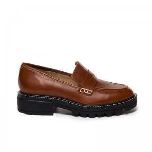 Mocasini Bernardo Chandler Lug-Sole Dama Maro Inchis | QKF9873LM