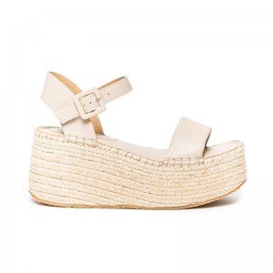 Sandale cu Platforma Bernardo Mallorca Espadrille Dama Bej | GWQ7169DD