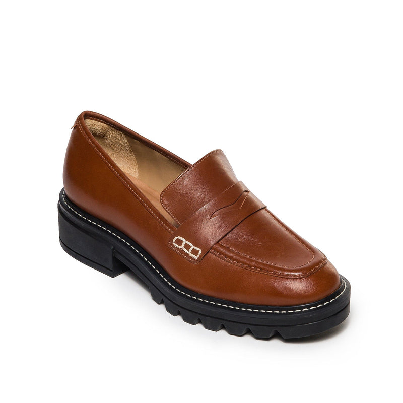 Mocasini Bernardo Chandler Lug-Sole Dama Maro Inchis | QKF9873LM