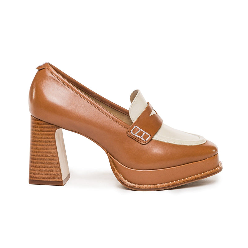 Mocasini Bernardo Natalie Platform Dama Maro Inchis Albi | WRW7630XU