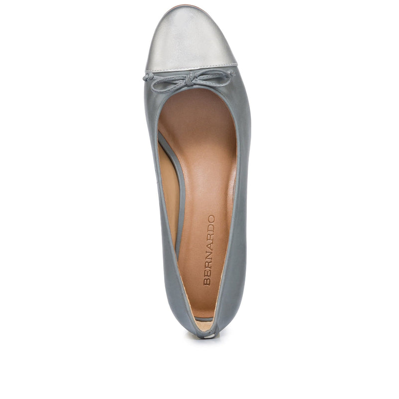 Pumps Bernardo Marisol Ballerina Dama Gri Argintii | JJL8825CT