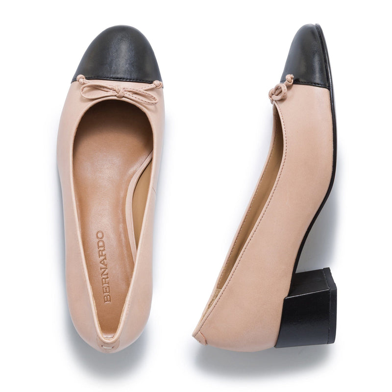 Pumps Bernardo Marisol Ballerina Dama Roz Negrii | LPO7678RN