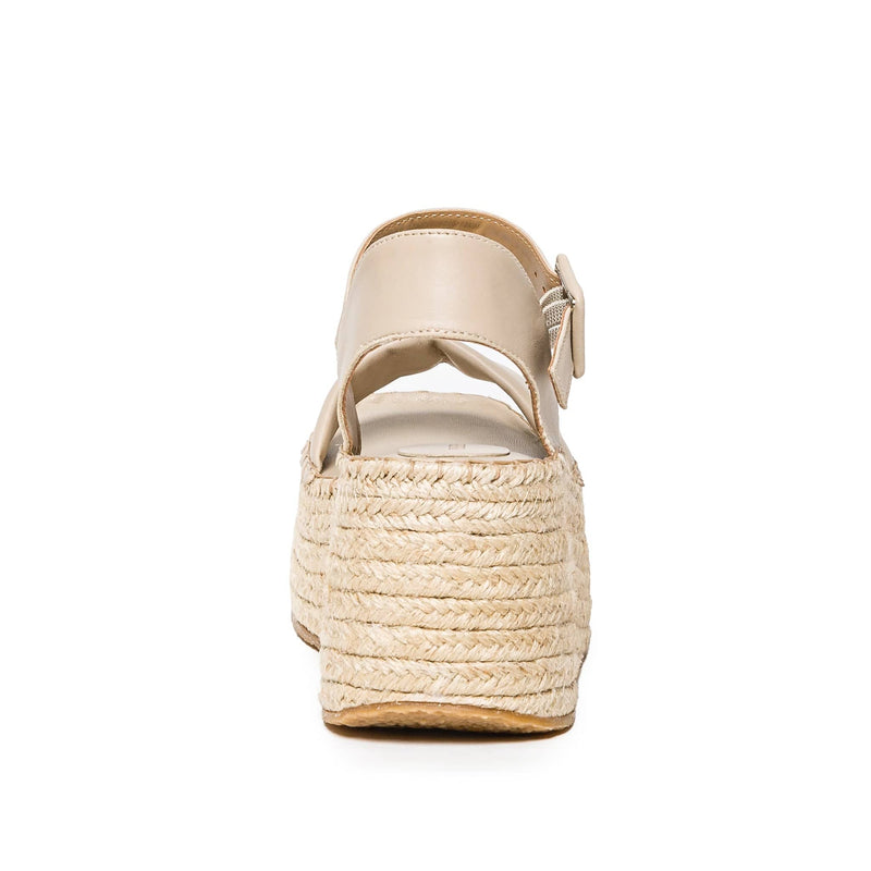 Sandale cu Platforma Bernardo Mallorca Espadrille Dama Bej | GWQ7169DD