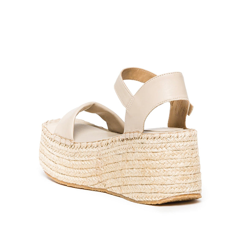 Sandale cu Platforma Bernardo Mallorca Espadrille Dama Bej | GWQ7169DD